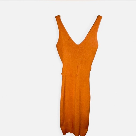 Say What? Orange Twist-Front Midi Dress - Picture 4 of 7